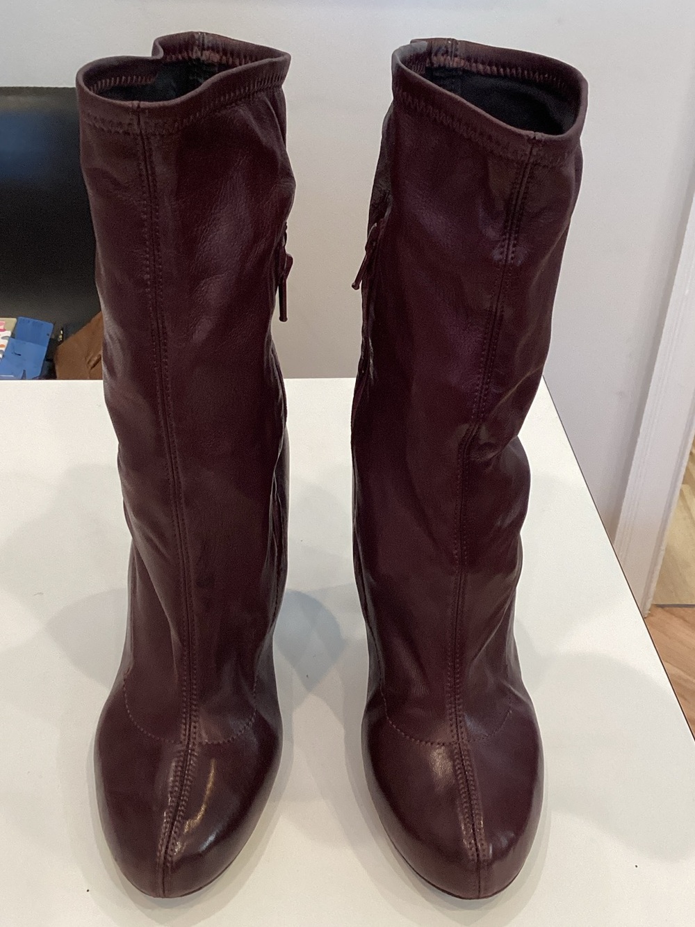 Chloe Women's Tall Wine Leather Boots